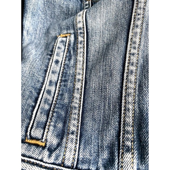 Aritzia Sunday Best Women's Cotton Denim Button Up Embroidery Trucker Jacket S - Picture 15 of 16